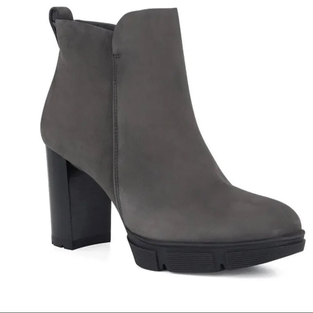 Paul Green Jolie‎ Platform Boot Iron Gray Suede UK Size 6 US 8.5